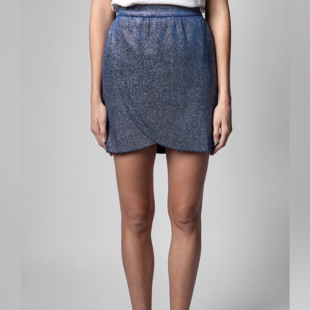 Zadig & Voltaire Shimmer Mini Skirt - Blue